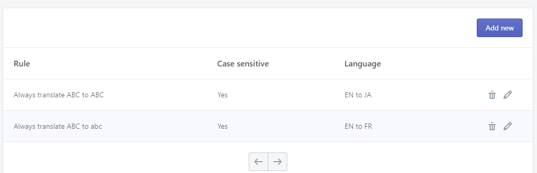 Use glossary to auto-translate your store.